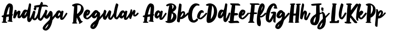 Anditya Regular font