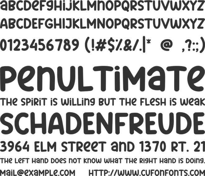 Faith Hope font preview