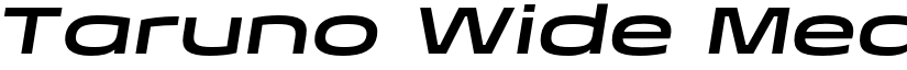 Taruno Wide Med Medium Italic font