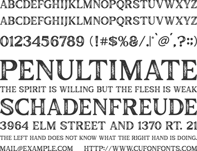 Major Birch Stamp font preview