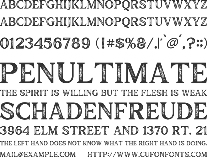 Major Birch Stamp font preview
