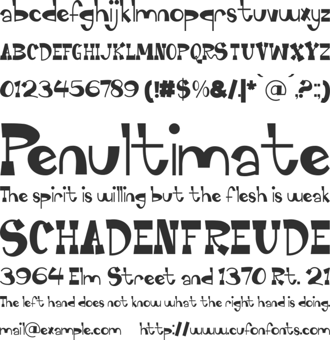Mapsend font preview