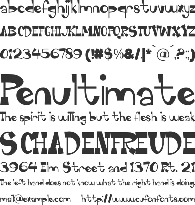 Mapsend font preview