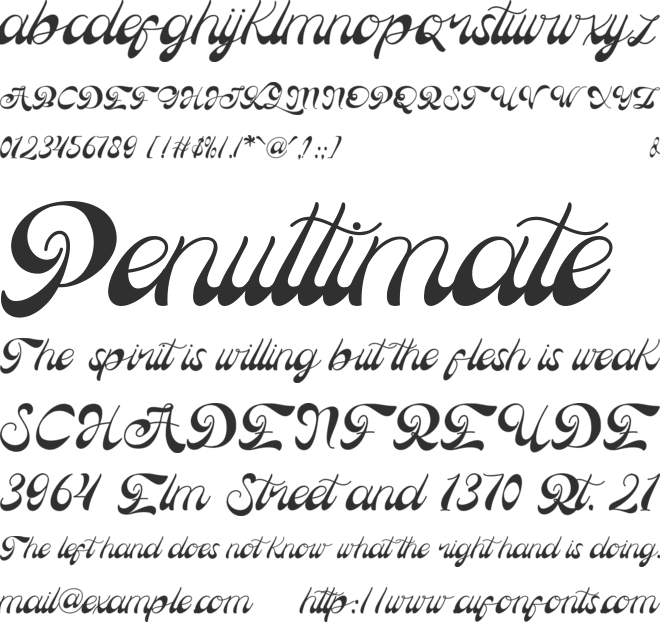 Koumaty font preview