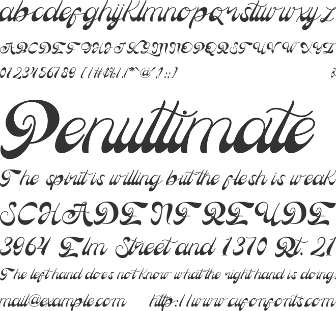 Koumaty font preview