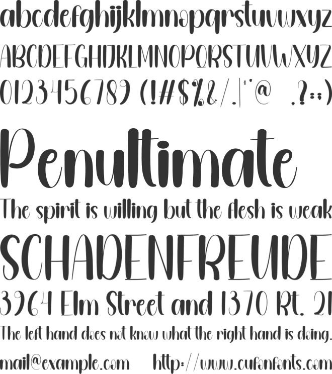 Simply Kind font preview