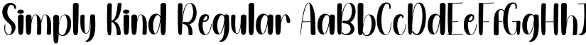 Simply Kind Regular font