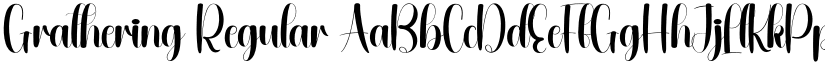 Grathering Regular font