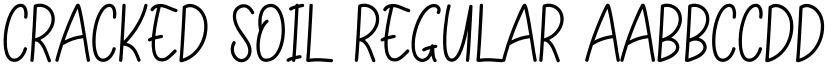 Cracked Soil Regular font