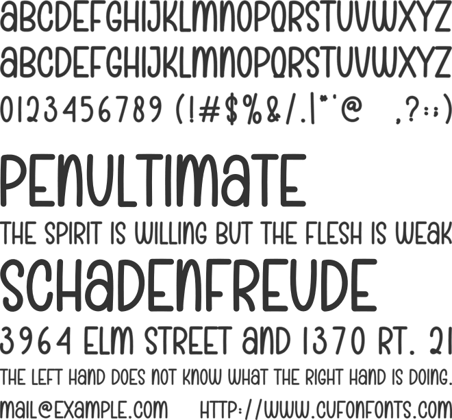 Coconut Water font preview