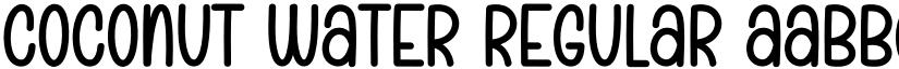 Coconut Water Regular font