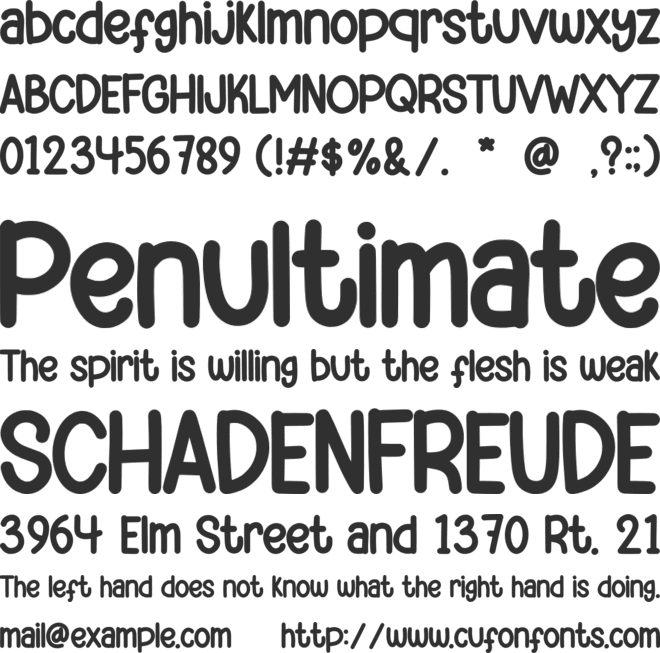 Sweet Bulky font preview