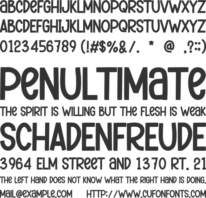 Rebornes font preview