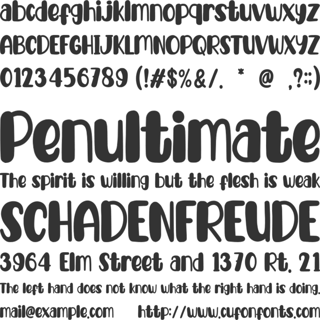 School Special font preview