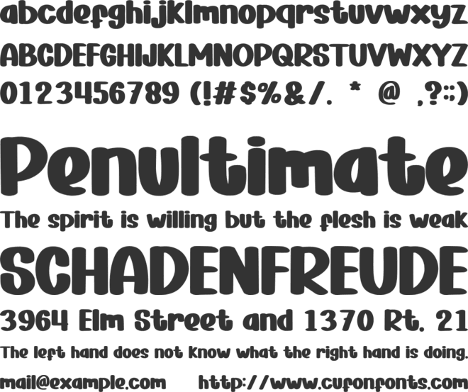 Shina Baby font preview