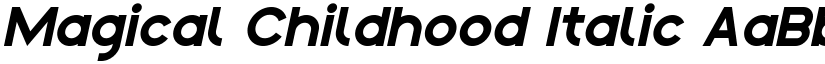 Magical Childhood Italic font