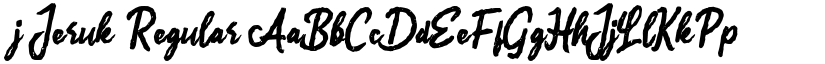 j Jeruk Regular font
