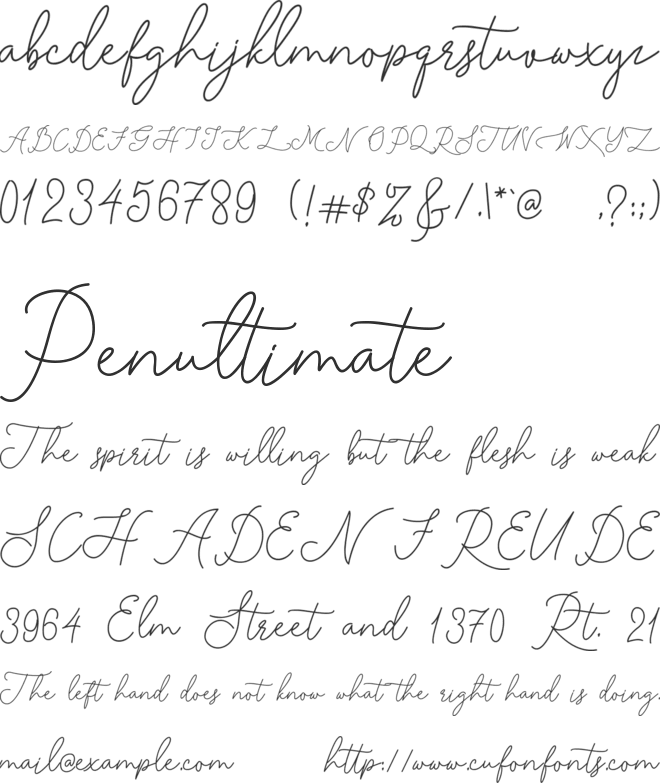 Lovely Pretty font preview