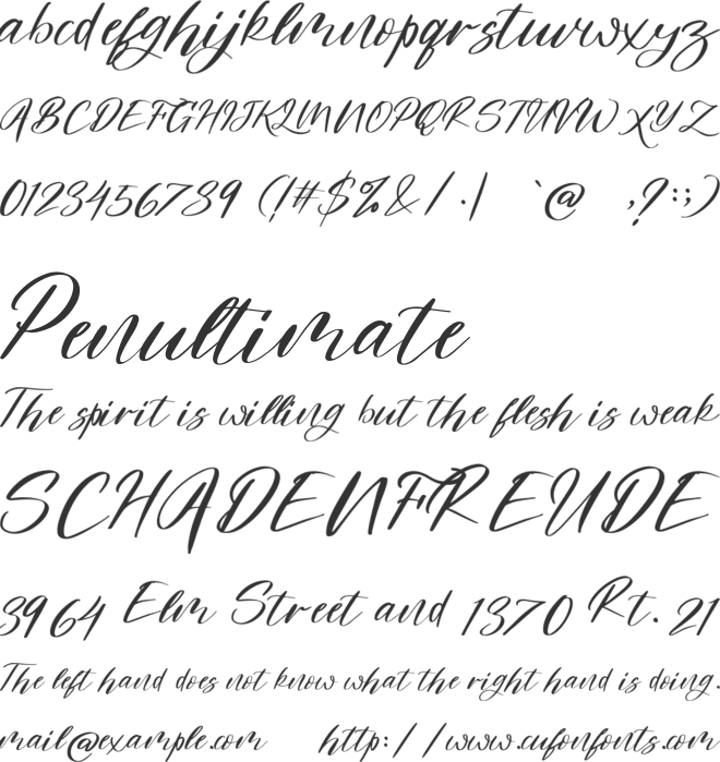 Amstelan font preview