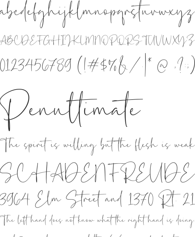Felicity Aubrielle font preview
