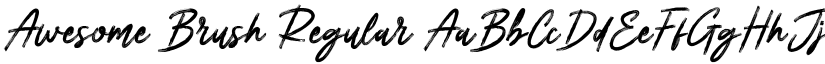 Awesome Brush Regular font