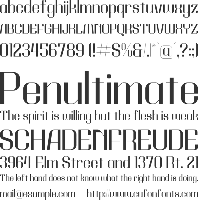 Gleriouh font preview