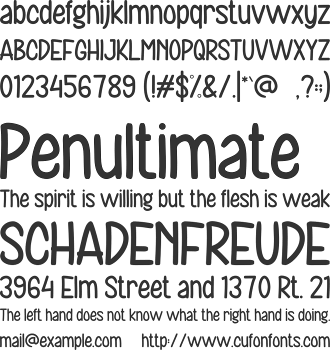 Snowman House font preview
