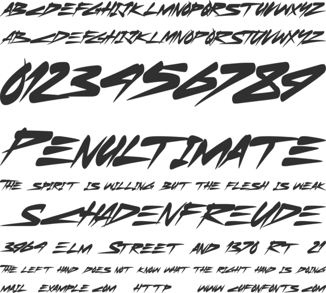 Ryzes font preview