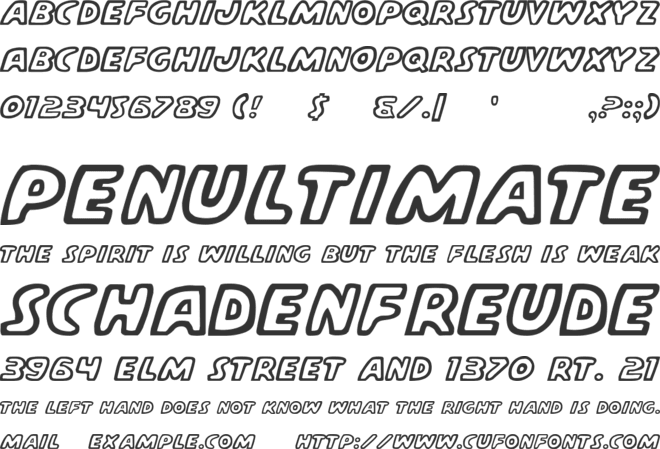 Casper Comics font preview