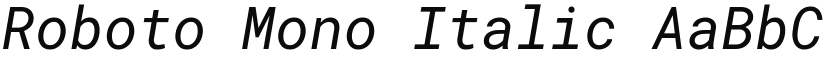 Roboto Mono Italic (Variable) font