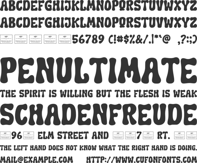 Enthralling font preview