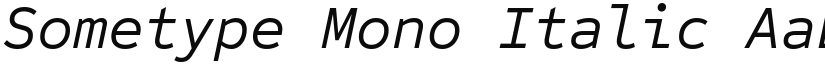 Sometype Mono Italic (Variable) font