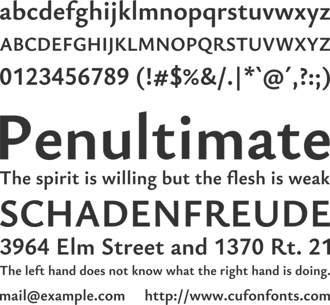 Ysabeau Office font preview