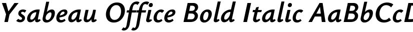 Ysabeau Office Bold Italic (Variable) font