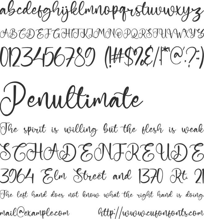 Beautymind font preview