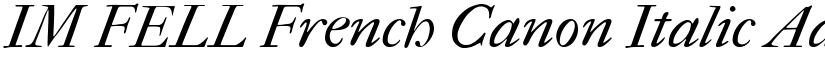 IM FELL French Canon Italic font