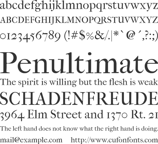 IM FELL French Canon font preview