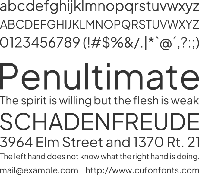 Plus Jakarta Sans font preview