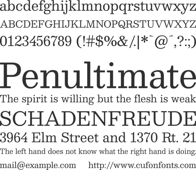 Besley font preview