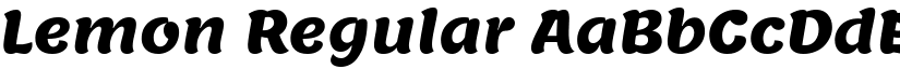 Lemon Regular font