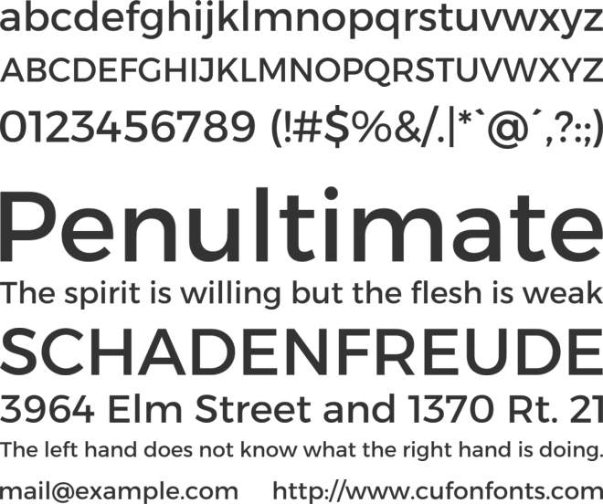 Alexandria font preview