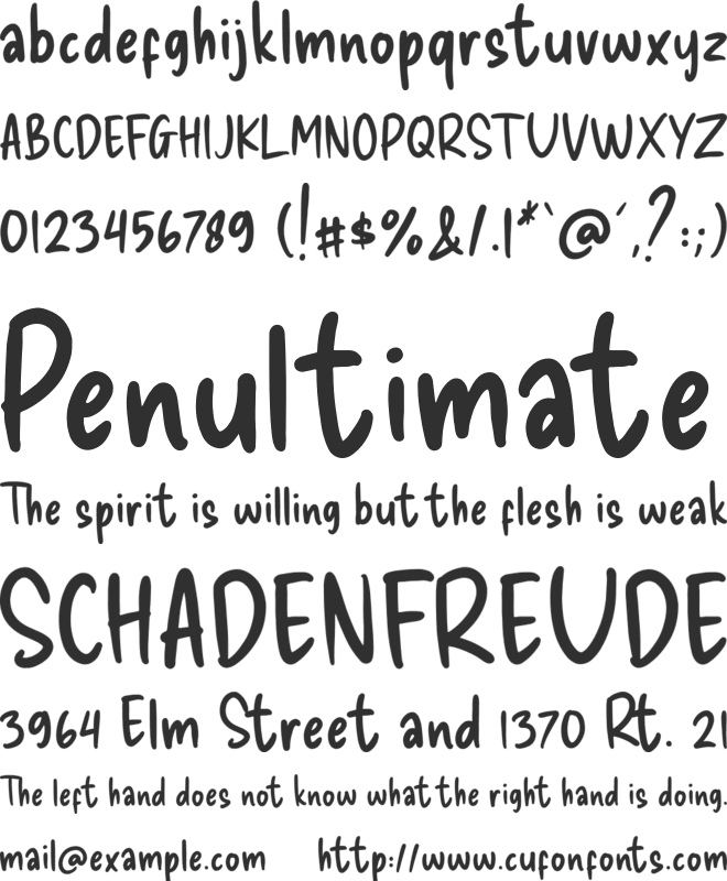 Delicious Handrawn font preview