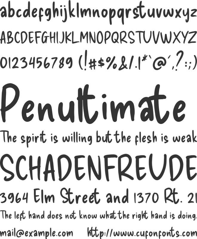 Delicious Handrawn font preview