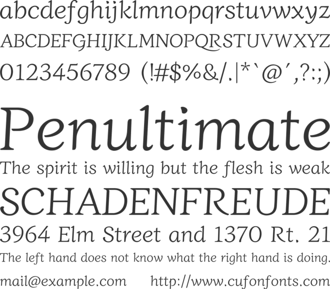 Diphylleia font preview