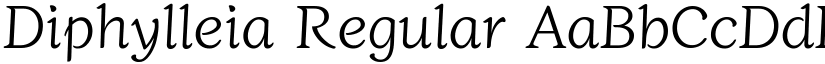 Diphylleia Regular font