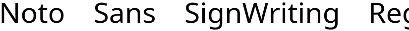 Noto Sans SignWriting Regular font