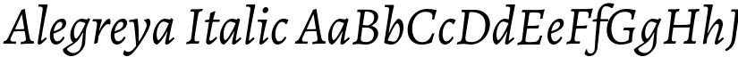 Alegreya Italic (Variable) font