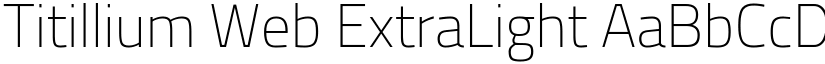 Titillium Web ExtraLight font