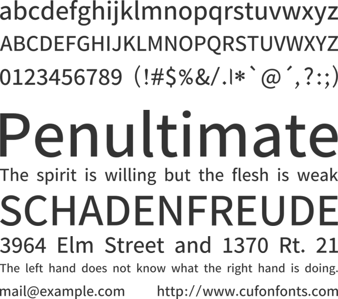 Narnoor font preview