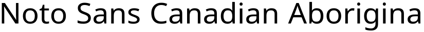 Noto Sans Canadian Aboriginal Regular (Variable) font